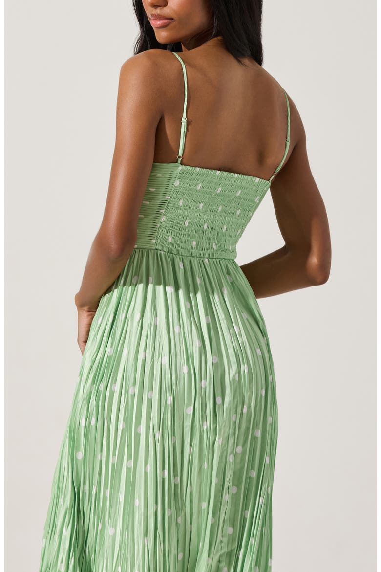 Maeve Midi Dress, Alternate, color, MINT POLKA
