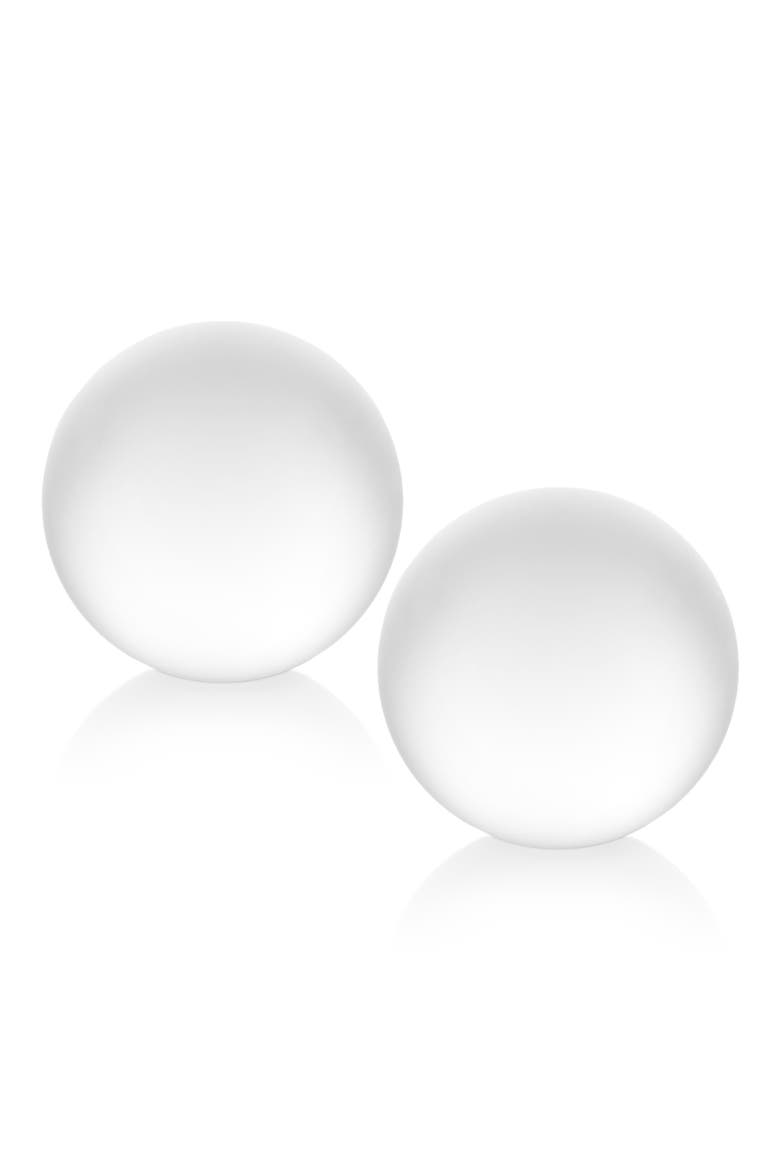 Frosted Decorative Set of 2 Crystal Balls, Main, color, FROSTED