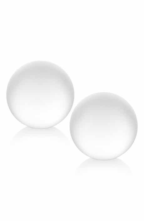 Zodax Frosted Decorative Set of 2 Crystal Balls