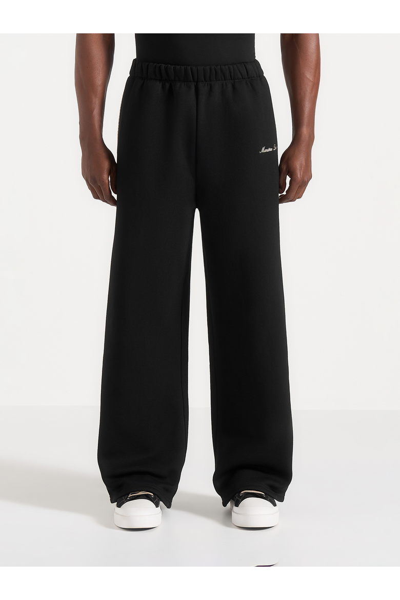 Morgan Unisex Whipstitch Regular Joggers, Alternate, color, Black