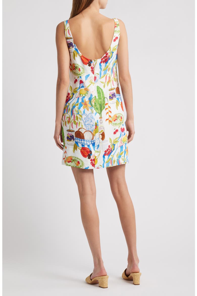 Fresh Table Linen Minidress, Alternate, color, WHITE MULTI PRINT