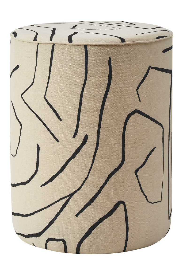 Rachelle Stool, Main, color, CREAM BASE/ BLACK LINES