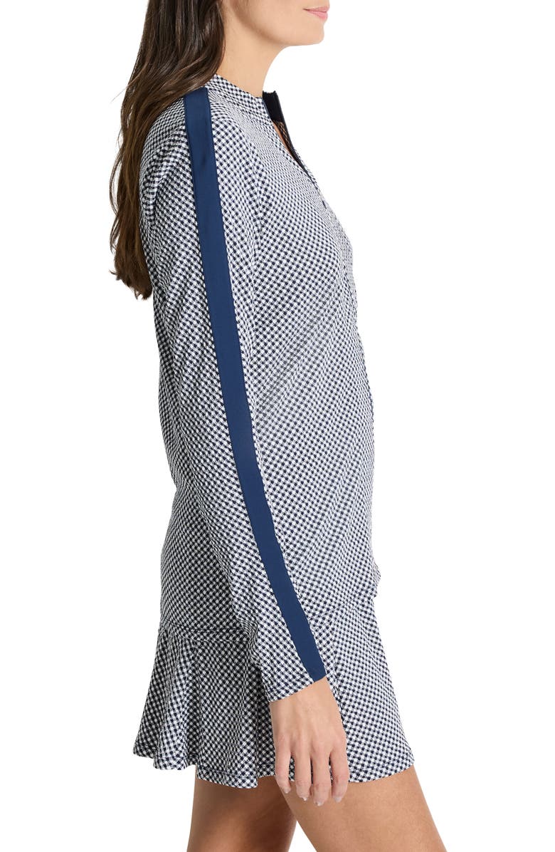 NZ ACTIVE by NIC+ZOE Easy Gingham Jacket, Alternate, color, Indigo Multi