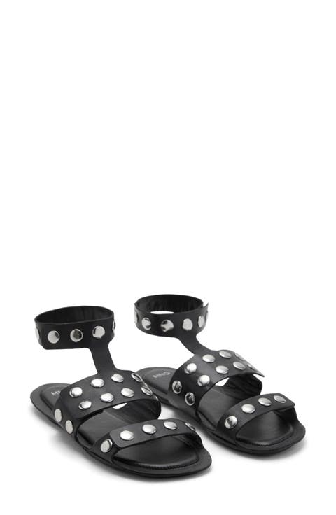 Studded Ankle Strap Sandal (Women)