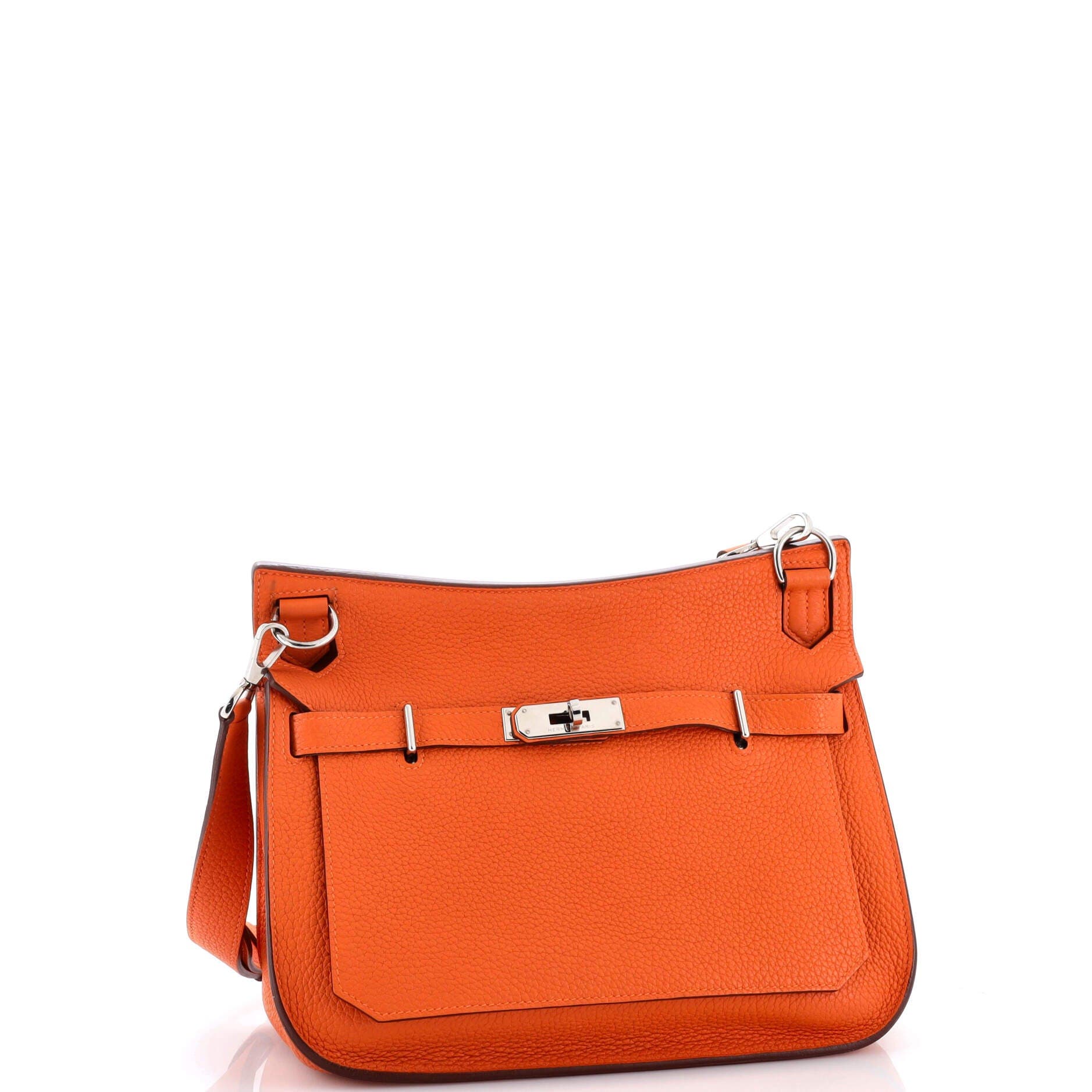 Pre-Owned Hermes Jypsiere Bag Clemence 28, Alternate, color, Orange H