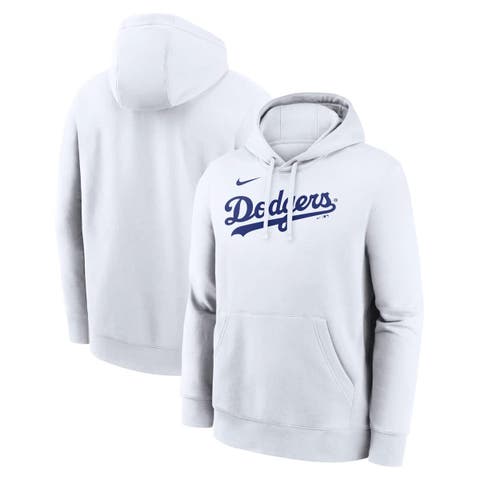 Men's Nike White Los Angeles Dodgers Dri-Fit Club Hoodie
