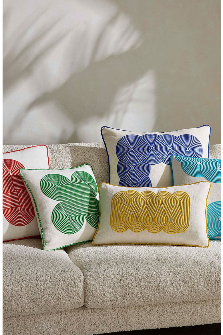 Pompidou Pillow, Alternate, color, Yellow Path