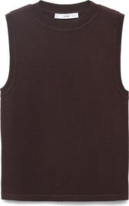 MANGO Mock Neck Sweater Tank