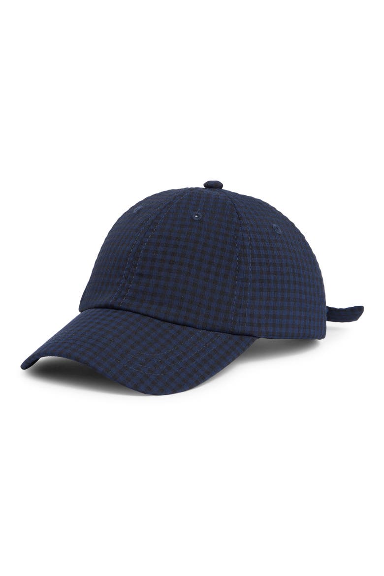 Seersucker Baseball Cap, Main, color, NAVY