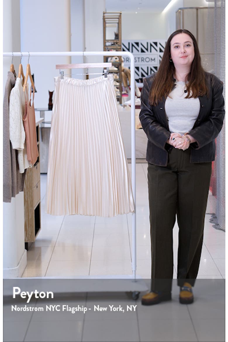 Pleated Satin Skirt video