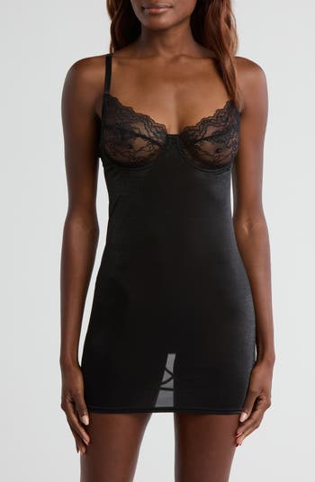 【こなれ感がUP】GroBes Dreieckstuch Coup de Fouet Chemise Coquette Lace & Mesh Underwire Chemise | Nordstrom