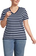 Lands' End Supima Cotton V-neck T-Shirt