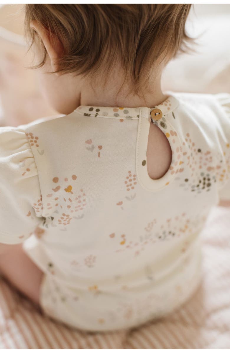 Pehr Flower Patch Organic Cotton Bodysuit, Alternate, color, 