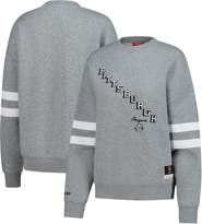 Mitchell & Ness Women's Mitchell & Ness Heather Gray Pittsburgh Penguins Logo Lightweight Pullover Sweatshirt