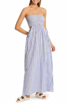 Sea Level Sails Strapless Cover-Up Maxi Dress