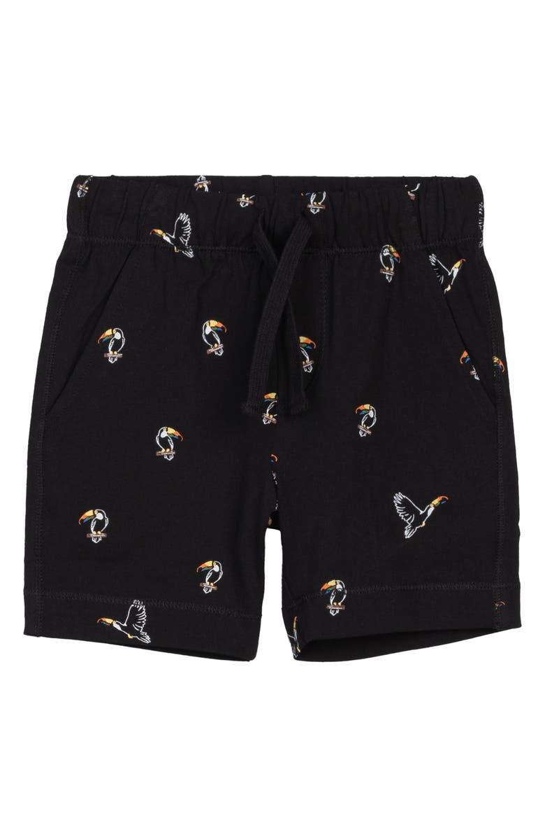 MILES BABY Kids' Toucan Print Organic Cotton Shorts, Main, color,