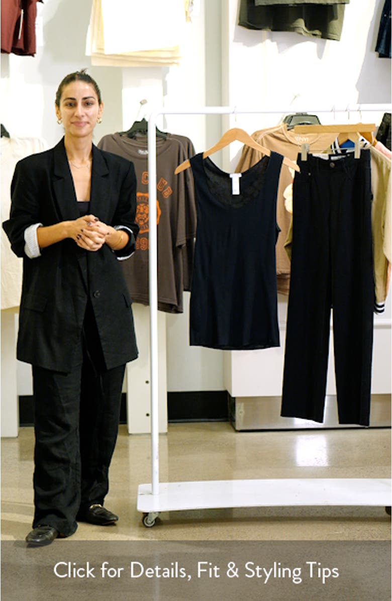 Kalea Embroidered Trim Cotton Tank Top, sales video thumbnail