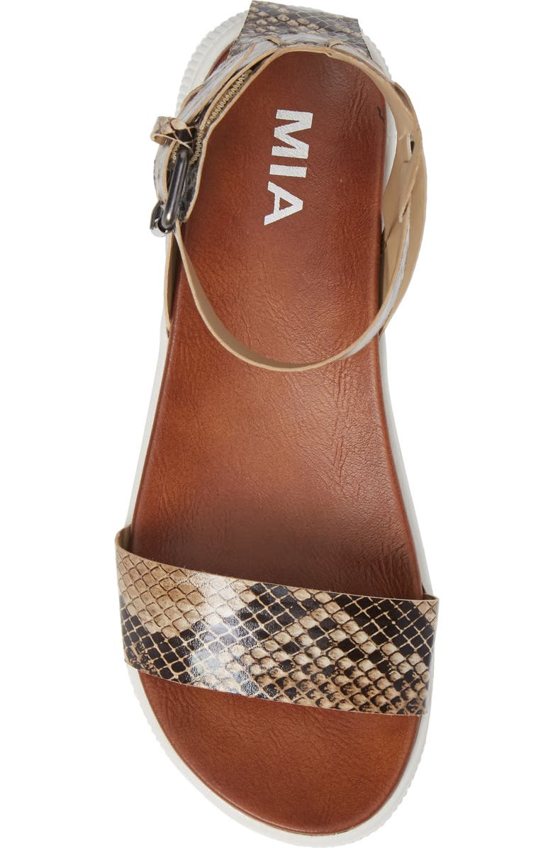 MIA Ellen-S Snake Print Platform Sandal, Alternate, color,