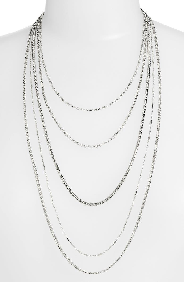 Nordstrom Long Multistrand Necklace, Main, color, 