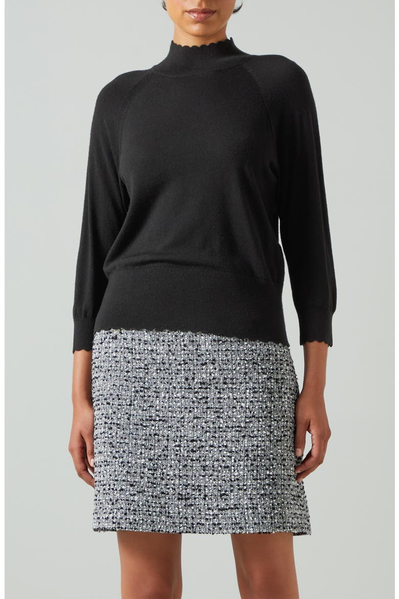 Betty Merino Wool Sweater, Main, color, BLACK