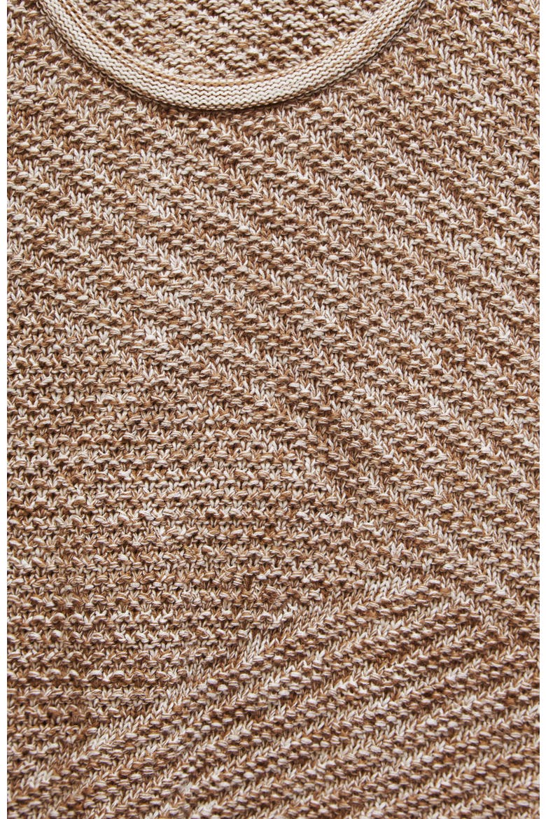 Angled Rib Crochet Vest, Alternate, color, Sepia Marl