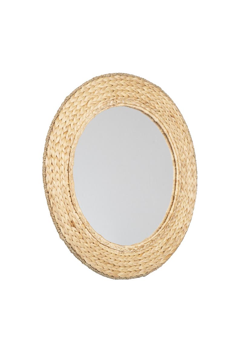 Sense of Place Circle Acrylic Wall Mirror, Alternate, color, Beige