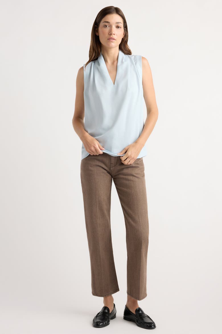 Jae V-Neck Sleeveless Blouse, Main, color, Icy Blue