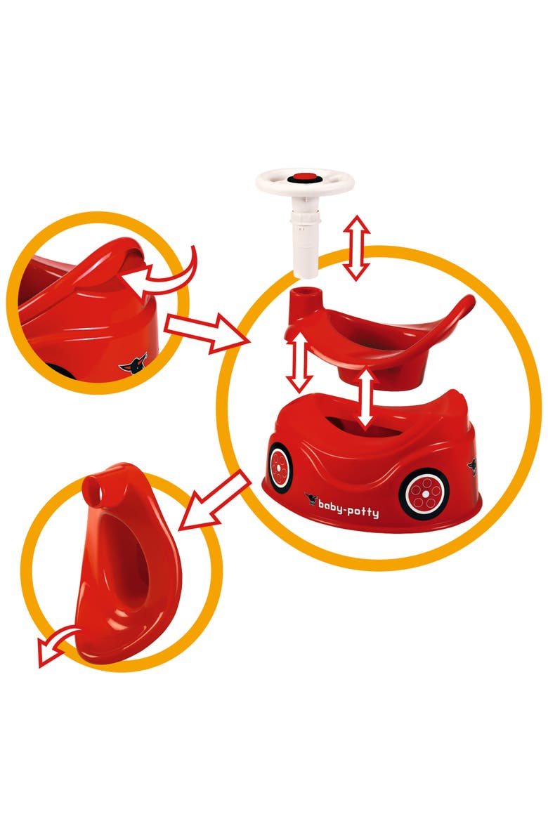 BIG Baby Potty, Red, Training Toilet In Fun Bobby Car Design, Alternate, color, Red