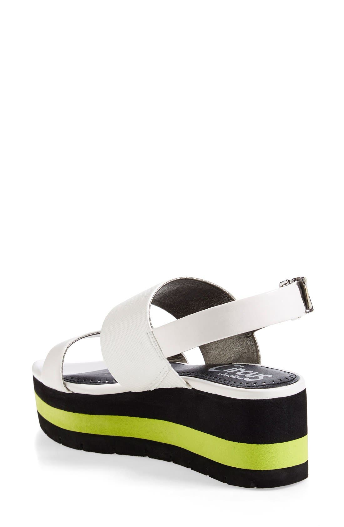 Circus by Sam Edelman 'Chandler' Platform Sandal, Alternate, color, BRIGHT WHITE