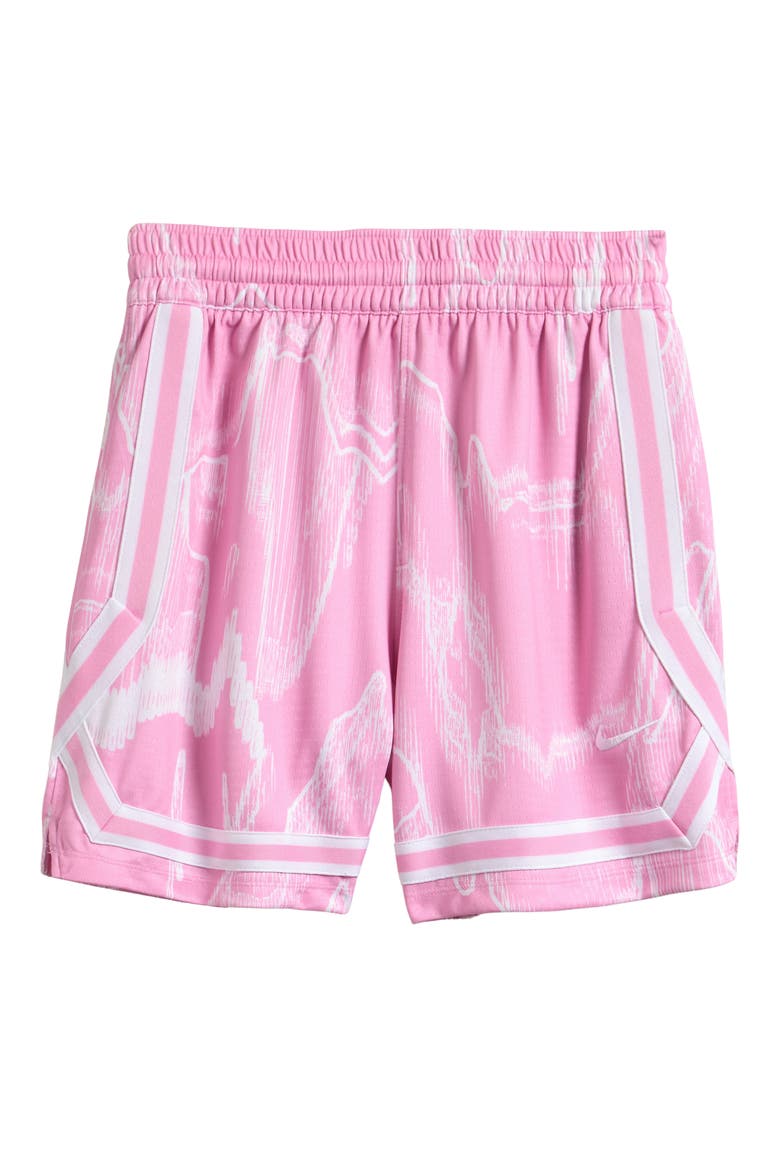 Kids' Dri-FIT Performance Basketball Shorts, Main, color, PINK RISE/ WHITE
