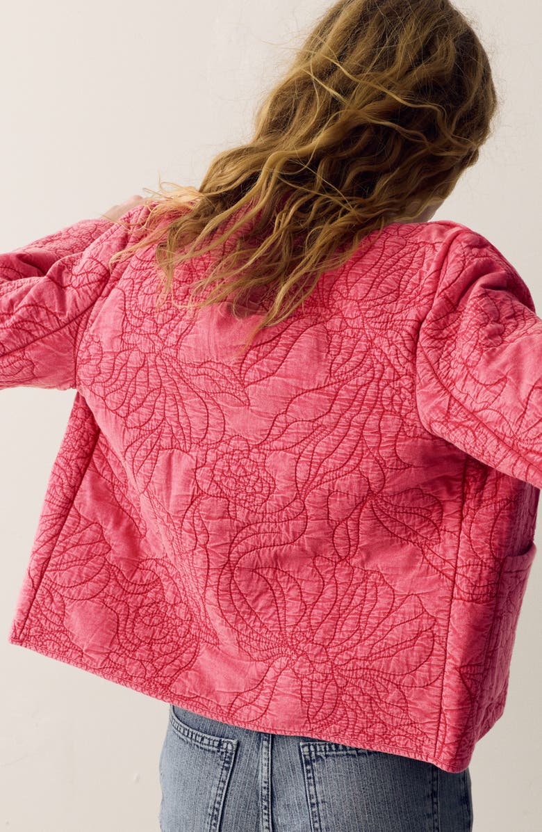 PER UNA BY M&S Garment Dye Quilted Cotton Jacket, Alternate, color, Pink