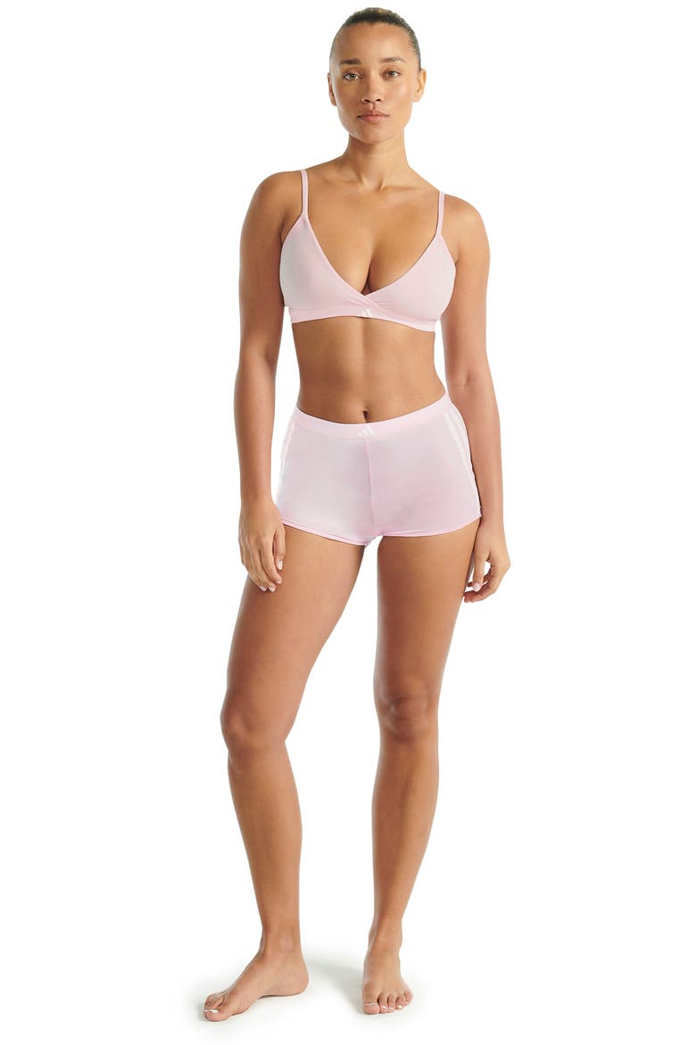 3-Stripes Boyshorts, Alternate, color, CLEAR PINK