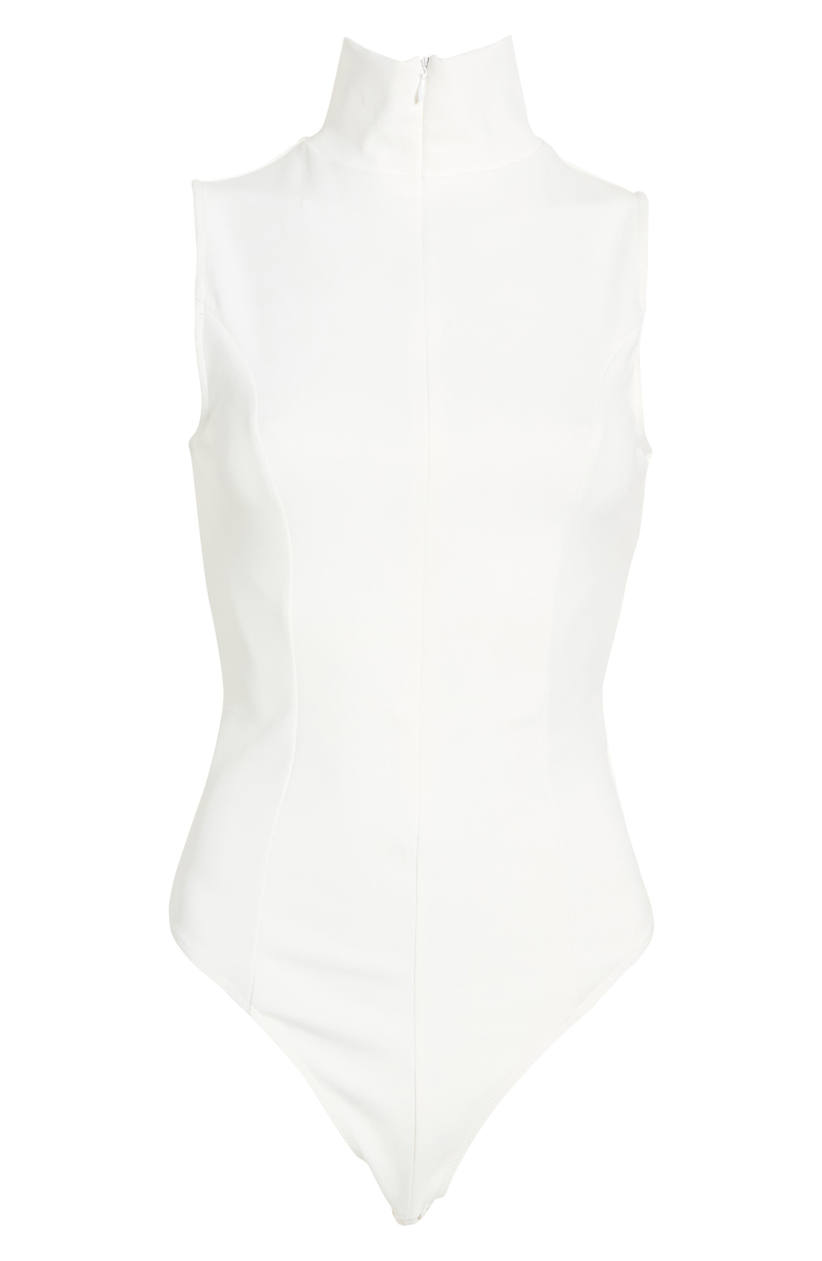 Good American Stand Collar Sleeveless Scuba Bodysuit