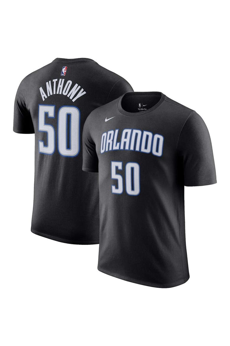 Men's Nike Cole Anthony Black Orlando Magic Icon 2022/23 Name & Number T-Shirt, Main, color, Black