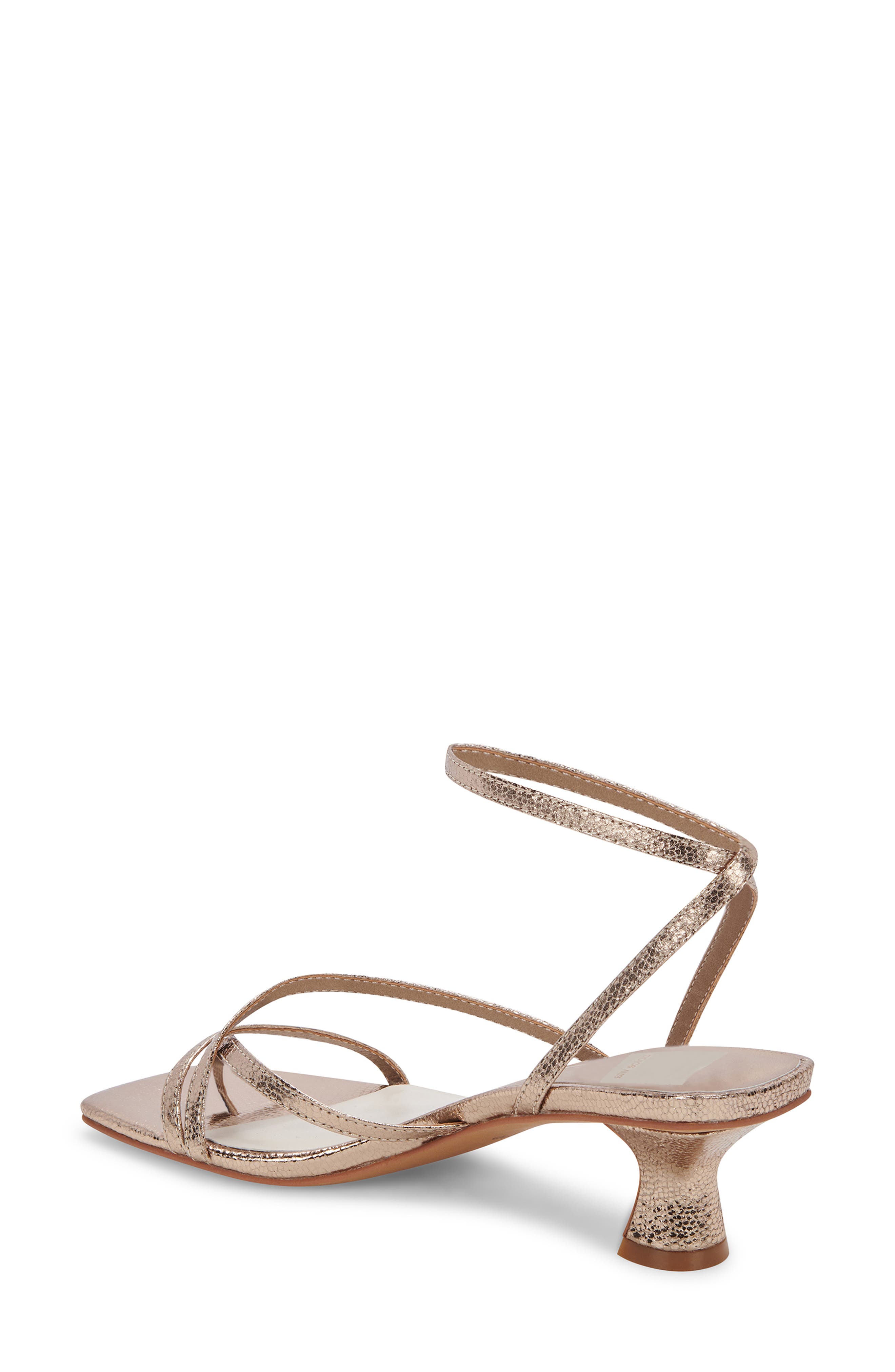 Baylor Kitten Heel Ankle Strap Sandal, Alternate, color, DARK GOLD CRACKLED STELLA