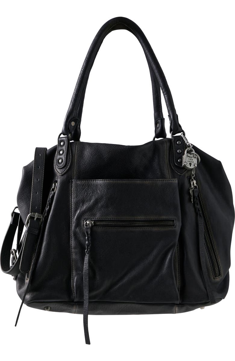 Free People We The Free Emerson Lambskin Leather Tote, Main, color,