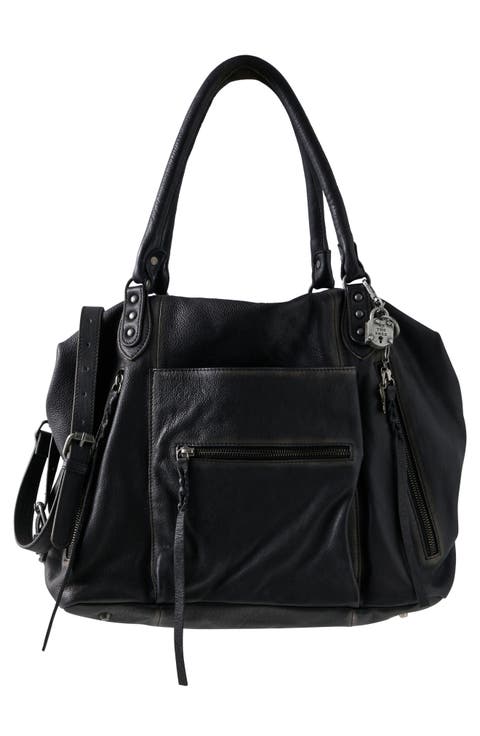 We The Free Emerson Lambskin Leather Tote