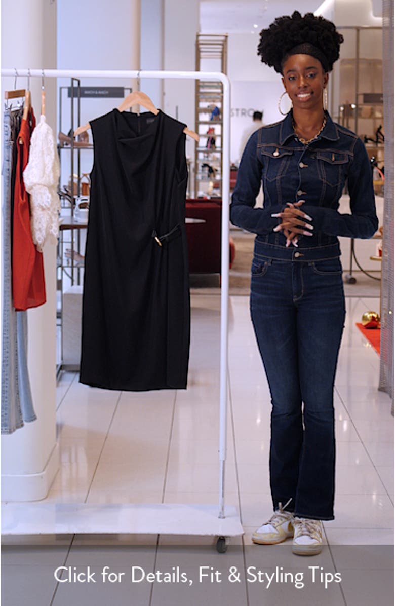 Side Belt Detail Sheath Dress, sales video thumbnail