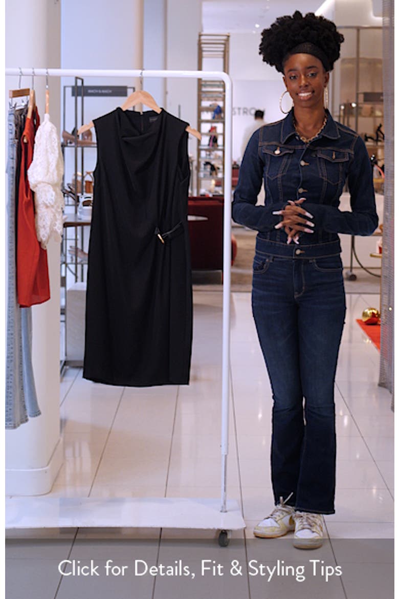 Side Belt Detail Sheath Dress video
