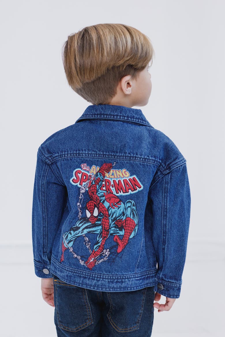 Spider-Man Denim Jacket, Alternate, color, Spider Man Denim Blue