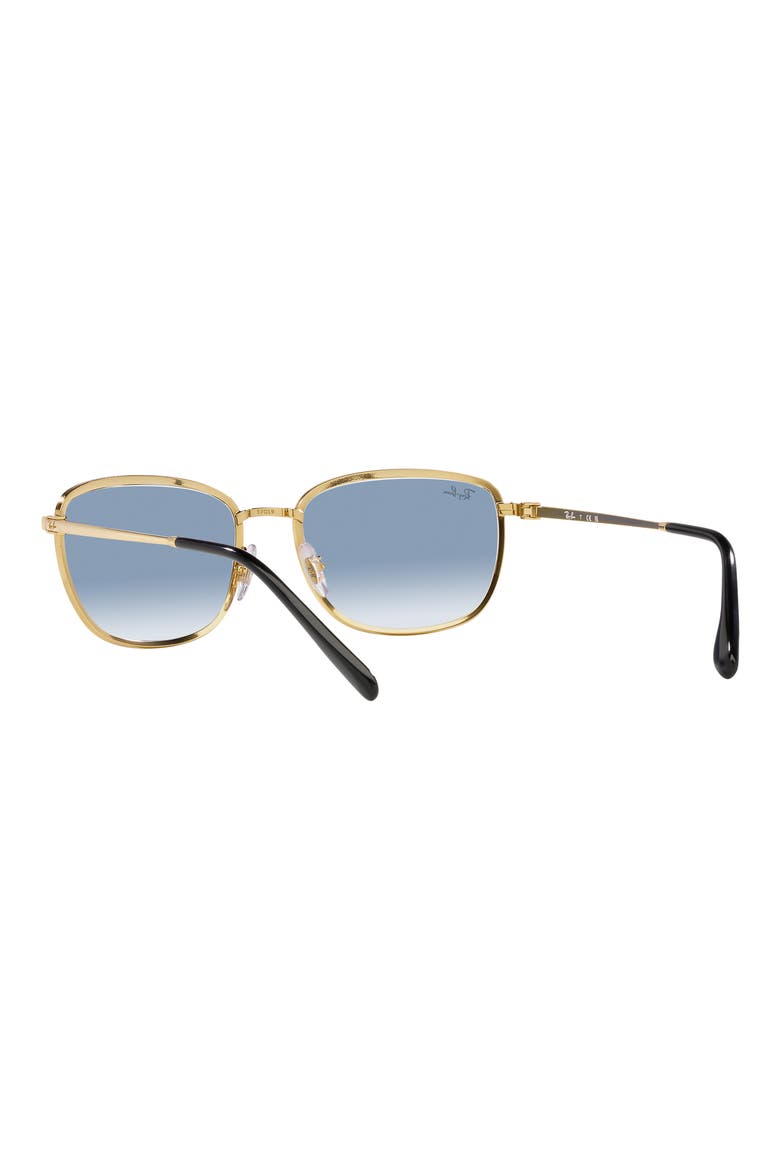57mm Gradient Square Sunglasses, Alternate, color, BLACK
