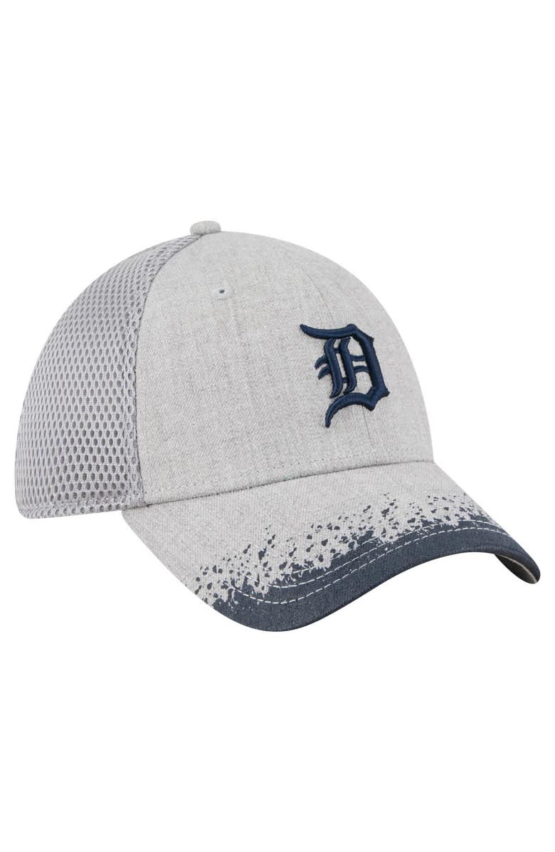 New Era Men's New Era Gray Detroit Tigers Visor Paint Splatter 39THIRTY Flex Hat, Alternate, color, Gray