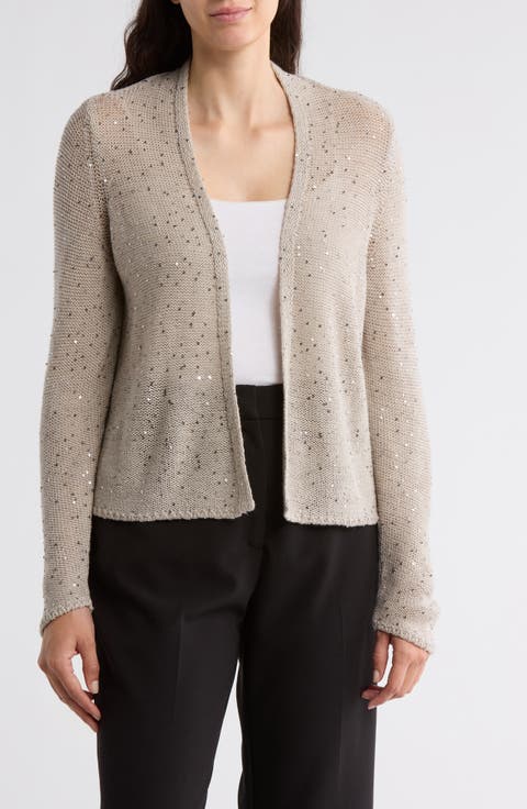 Sequin Merino Wool Cardigan