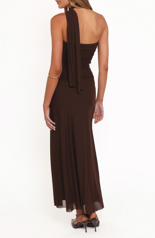 Petal And Pup Petal & Pup Charly One-shoulder Maxi Dress In Brown
