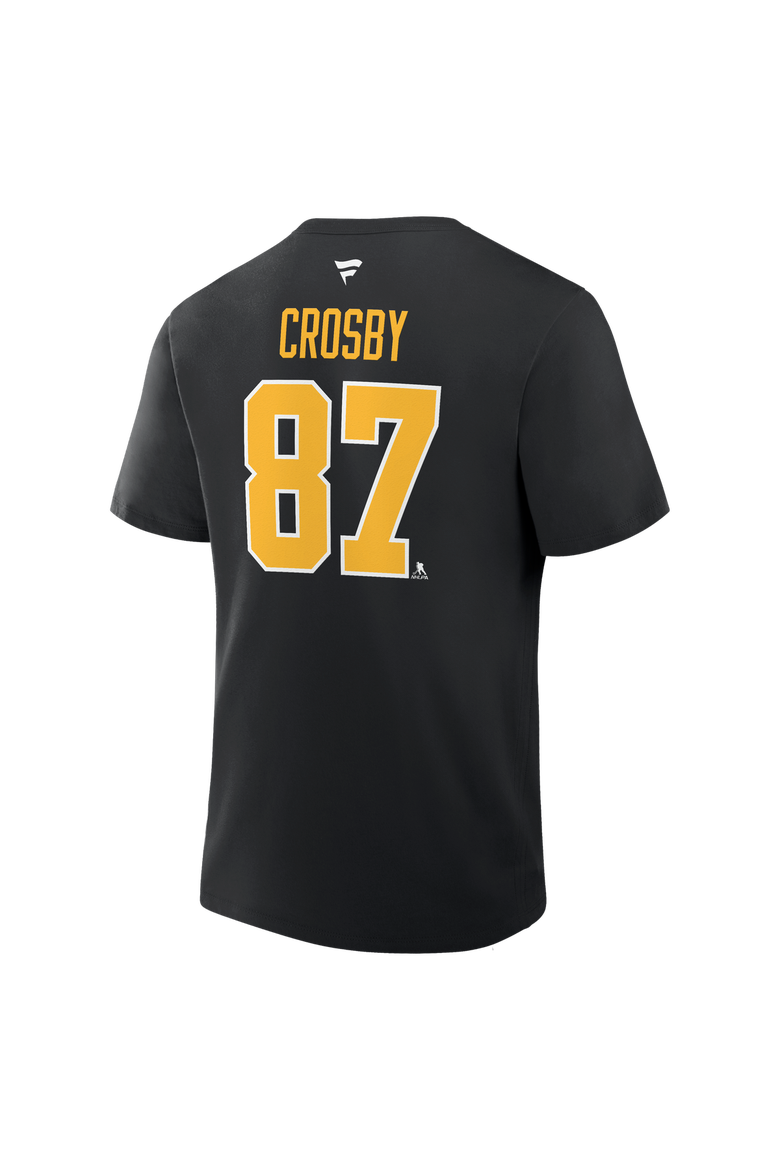 Men's Fanatics Sidney Crosby Black Pittsburgh Penguins Authentic Stack Name & Number T-Shirt, Alternate, color, Black