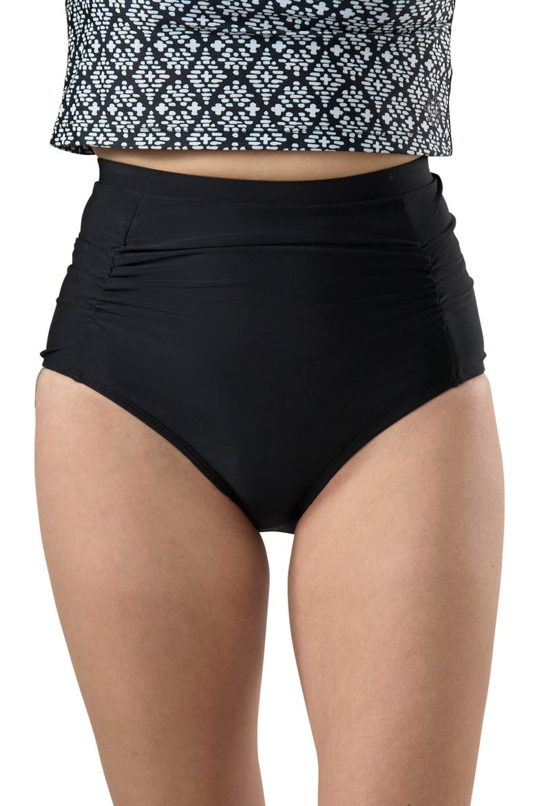 2PC Long Sleeve Active Swim Set, Alternate, color, Black Mosaic