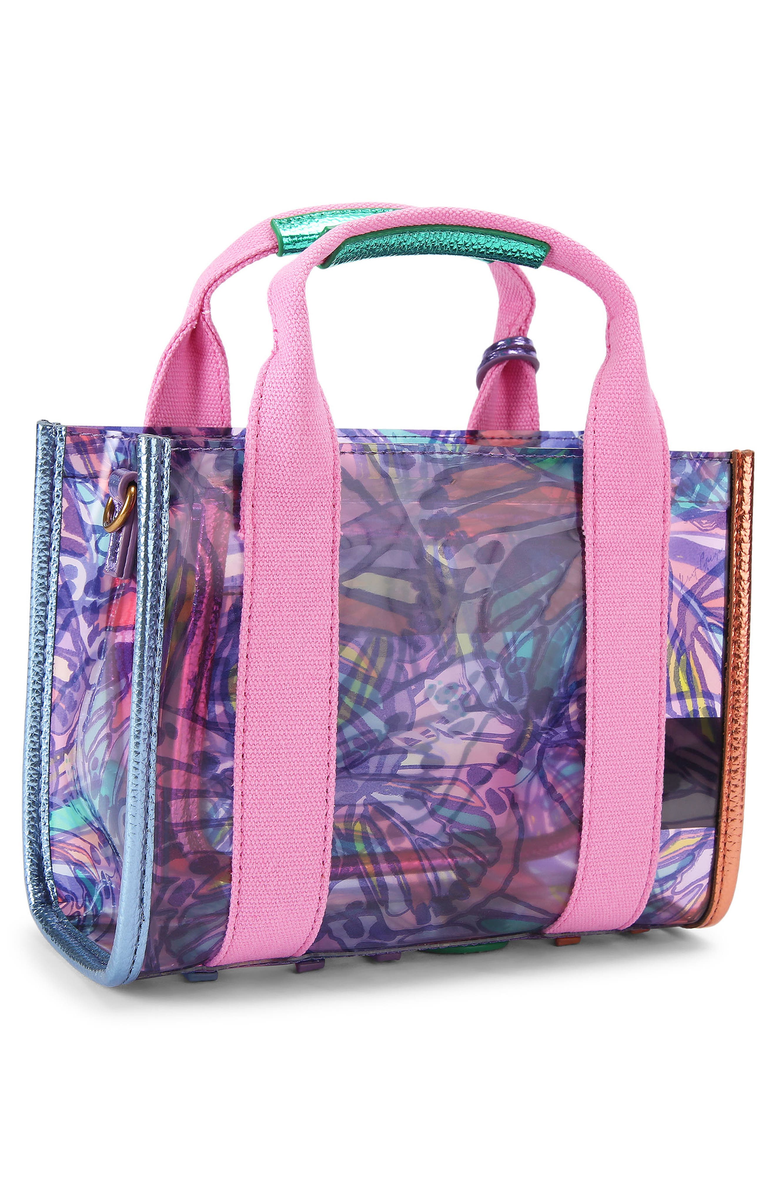 Extra Small Southbank Vinyl Clear Tote, Alternate, color, LIGHT/ PASTEL PURPLE