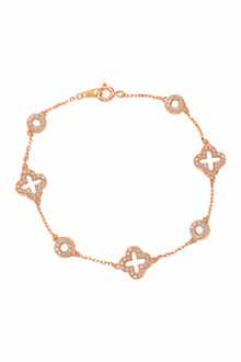 SUZY LEVIAN Sterling Silver CZ Station Bracelet