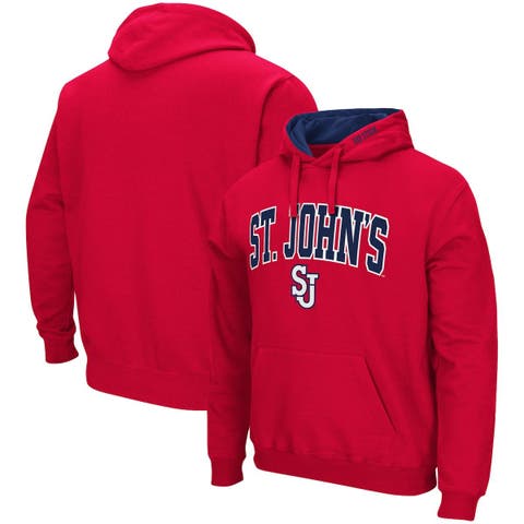 Men's Colosseum Red St. John's Red Storm Arch and Logo Pullover Hoodie