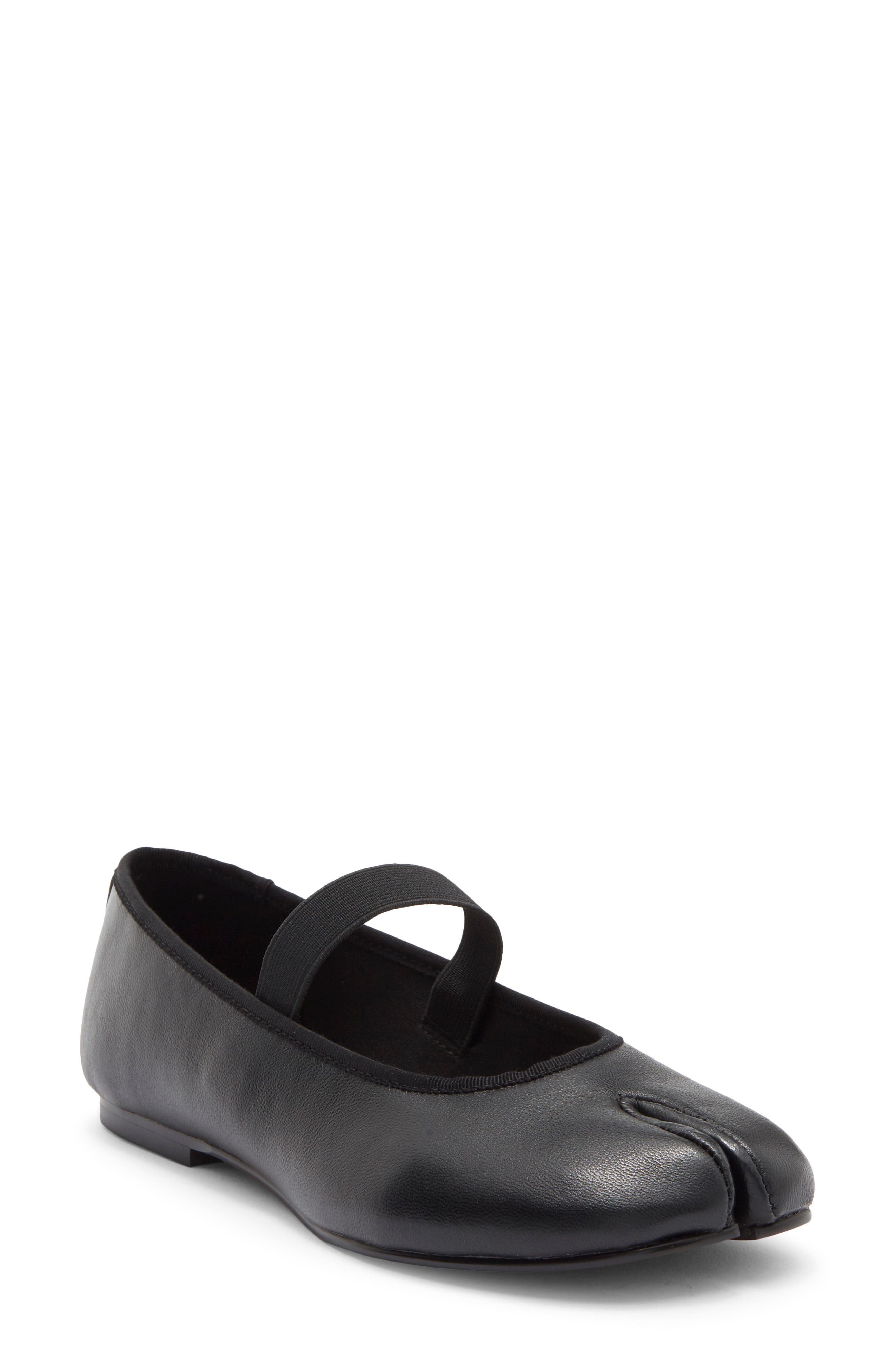 Crisce Leather Mary Jane Flat, Main, color, BLACK LEATHER